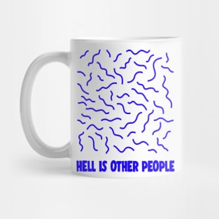 Hell Is Other People - Nihilist 80s Graphic Design Statement Mug